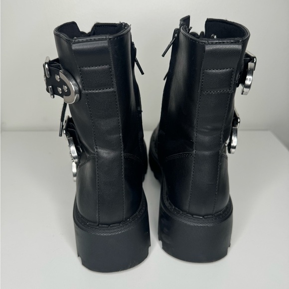 Zara Studded Biker Ankle Boots - Size 39 - Picture 4 of 6